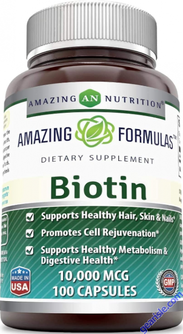 Amazing Formulas Gluten Free Biotin Supplement 10,000 mcg 