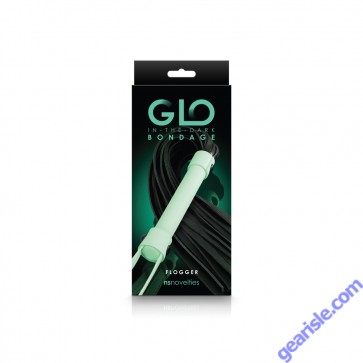 Flogger NS Novelties Glo In The Dark Bondage Green box