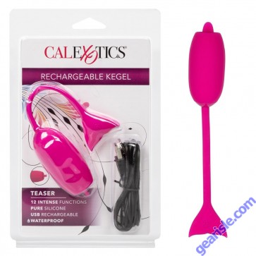 Waterproof Silicone RechargeablevPink Kegel Teaser CalExotics box