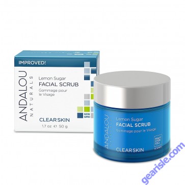 Clear Skin Lemon Sugar Facial Scrub 1.7 oz Andalou Naturals both
