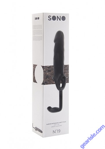 SONO Sleeve Extension & Butt Plug Black No 19