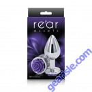 Anal Plug NS Rear Assets Rose Medium Purple Chrome Plated box