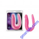 B Yours Sweet Double Dildo Lifelike U Shape Pink Blush Novelties box