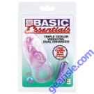 CalExotic Basic Essentials Triple Tickler Vibrating Dual Enhancer Water Proof