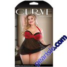 Fantasy Lingerie Sophia Halter Babydoll Sheer Skirt Panty Red