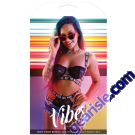 Vibes Fantasy Lingerie Not Your Bitch Cage Bra Cutout Panty Set Black