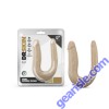 Dr. Skin 12" Mini Double Dong U Shape Vanilla Blush Novelties