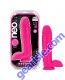 Neo Elite 10" Silicone Dual Density Cock Realistic Balls Neon Pink box